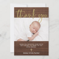 Baptism | Simple Rustic Look and Gold with Photo