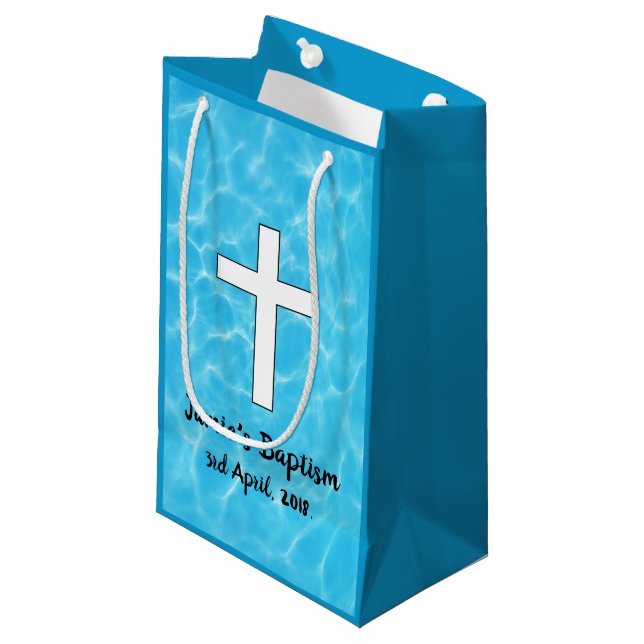Baptism Small Gift Bag (Front Angled)