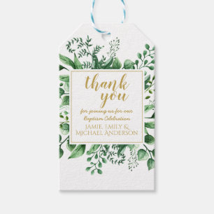 Baptism Thank YOu Gift Tag, Favours Gifts Botanica Tags