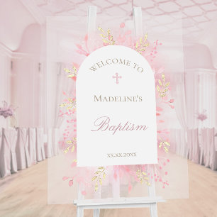 Baptism welcome acrylic sign