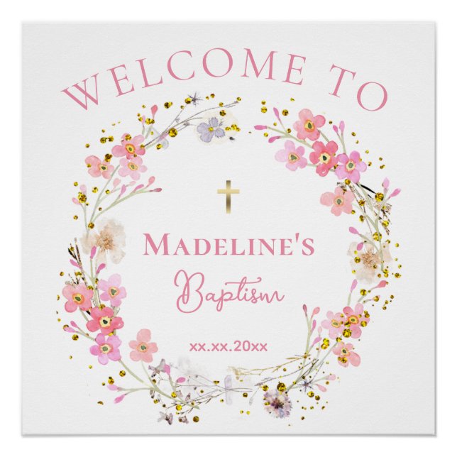Baptism welcome poster (Front)
