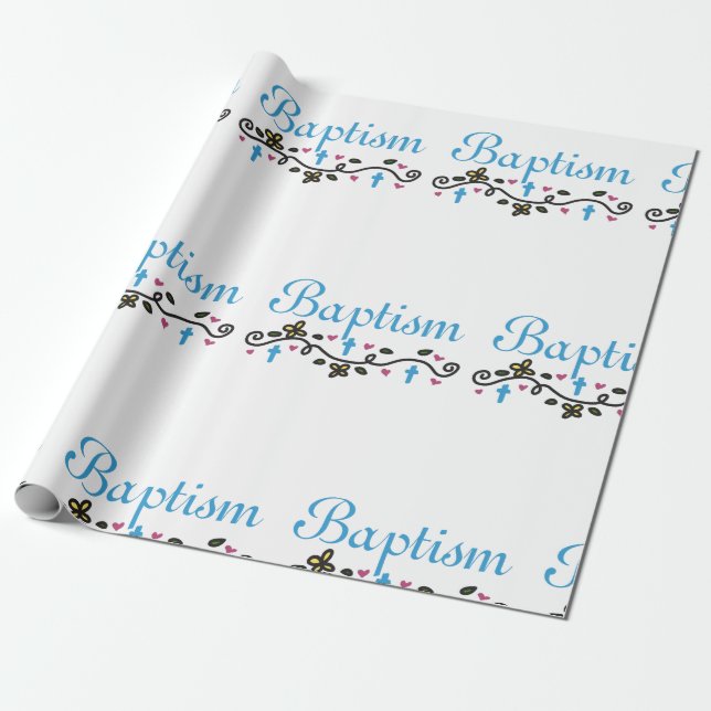 Baptism Wrapping Paper (Unrolled)