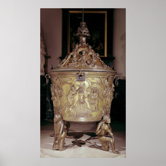 Baptismal font showing poster (Front)