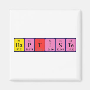Baptiste periodic table name magnet