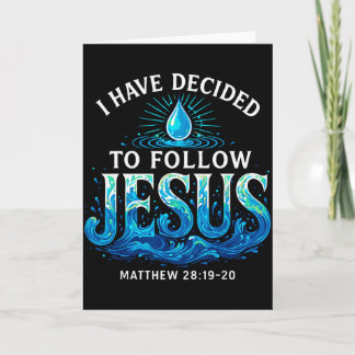 Baptized I Have Decided To Follow Jesus Baptism Card