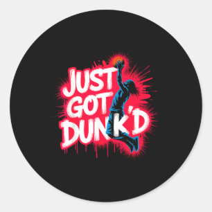 Baptized Jesus Just Got Dunked Baptism  Classic Round Sticker