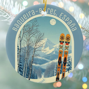 Baqueira-Beret Spain España ski area souvenir  Ceramic Tree Decoration