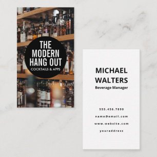 Bar Back Alcohol Bottles Business Card