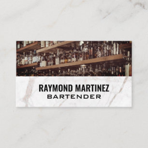 Bar back   Alcohol Bottles Business Card