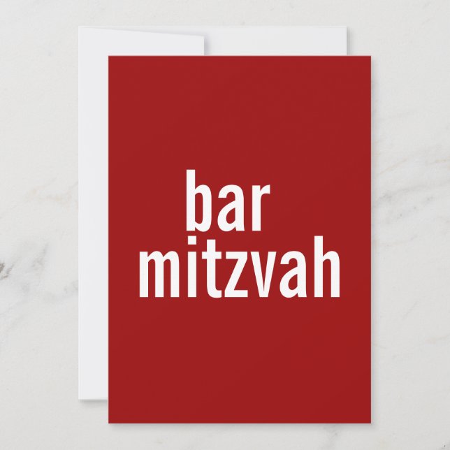 Bar & Bat Mitzvah Announcements & Invitations (Front)