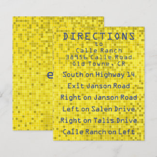 Bar Bat Mitzvah Enclosure/Direction Card Game On