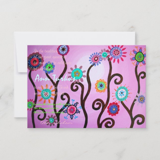 Bar Bat Mitzvah Invitation (Front)
