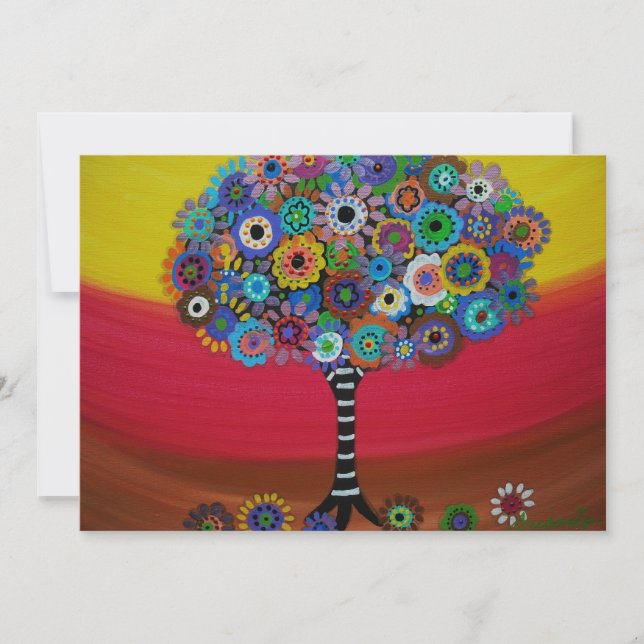 bar bat mitzvah TREE OF LIFE INVITATIONS (Front)