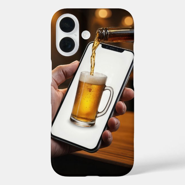 Bar Beer Bottle Pouring Beer Case-Mate iPhone Case (Back)