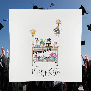 Bar Cart Graduation Class of Casual Script Custom Napkin