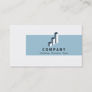 Bar Chart (baby blue) Business Card