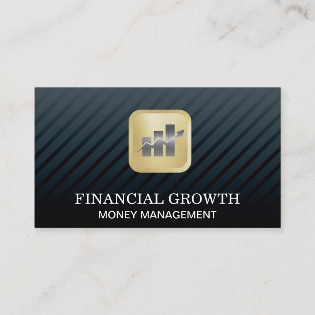 Bar Chart Stocks | Fin Tech Business Card (Front)
