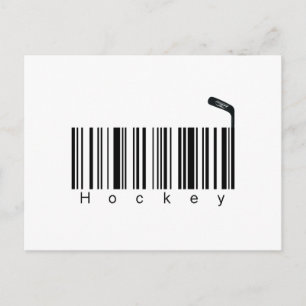 Bar Code Hockey Postcard