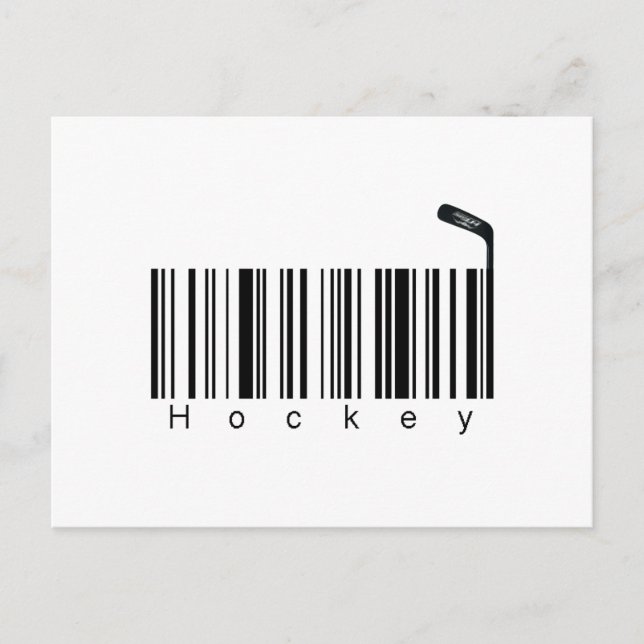 Bar Code Hockey Postcard (Front)