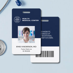 Bar Code ID Hospital Clinic Doctor Employee ID Badge