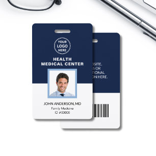 Bar Code ID Medical Healthcare Clinic Doctor Badge