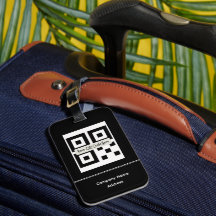 Bar Code, Logo, Name Luggage Tags
