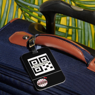 Bar Code, Logo, Name Luggage Tags