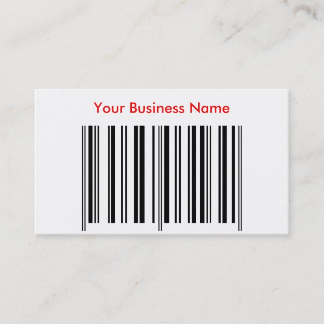 'Bar Code' Profile Card (Front)