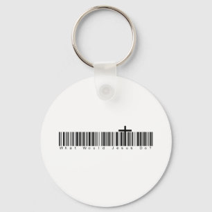 Bar Code WWJD Key Ring
