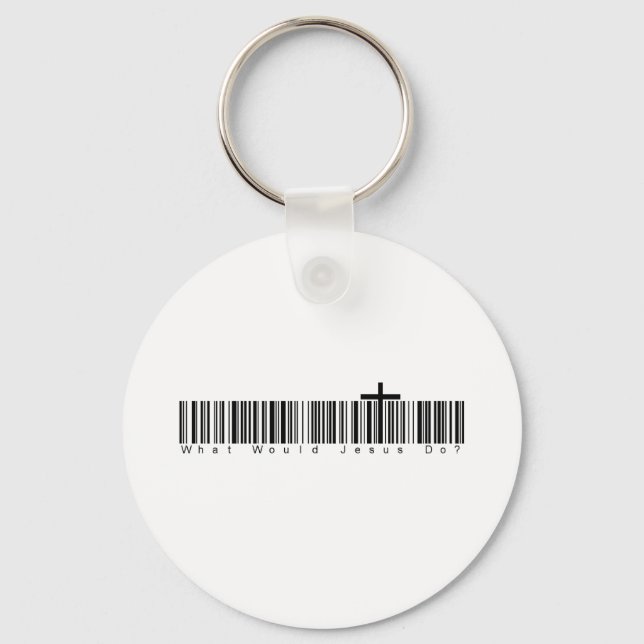 Bar Code WWJD Key Ring (Front)