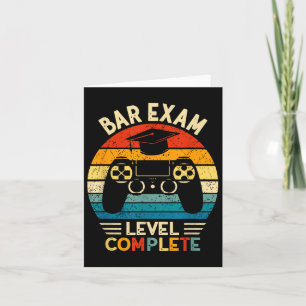 Bar Exam Level Complete Funny Lawyer Law School Gr Card