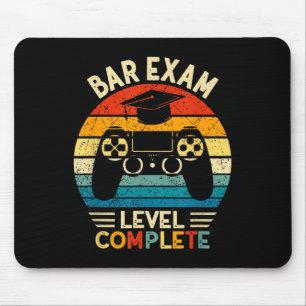 Bar Exam Level Complete Funny Lawyer Law School Gr Mouse Pad