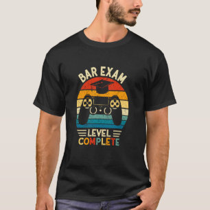 Bar Exam Level Complete Funny Lawyer Law School Gr T-Shirt