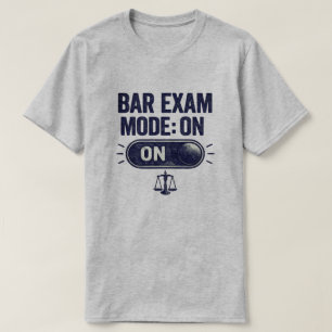 Bar Exam Mode On Vintage Law Student Design T-Shirt