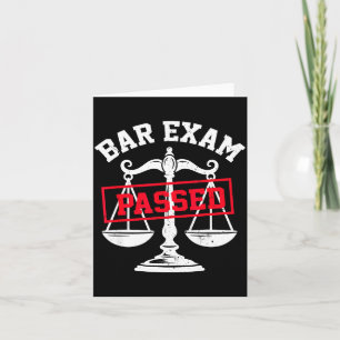 Bar Exam Passed Law School Graduation New Lawyers Card