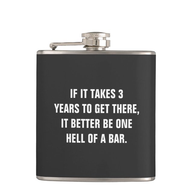 Bar Exam Vinyl Wrapped Flask (Front)
