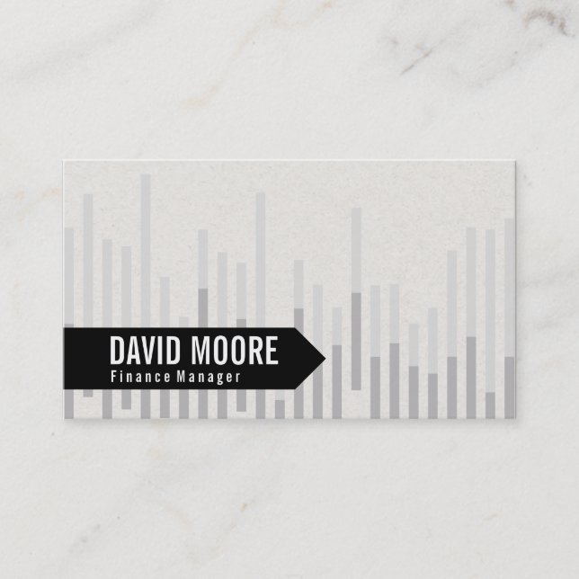 Bar Graph | Arrow Business Card (Front)