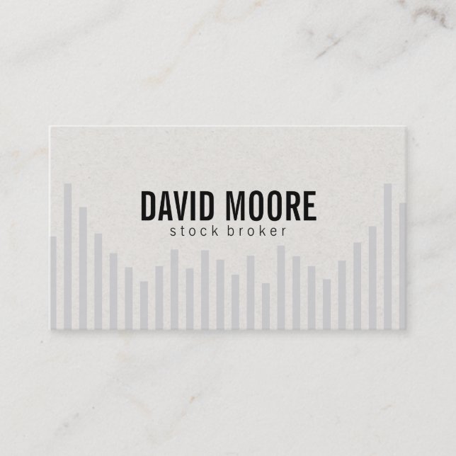 Bar Graph | Grey Business Card (Front)