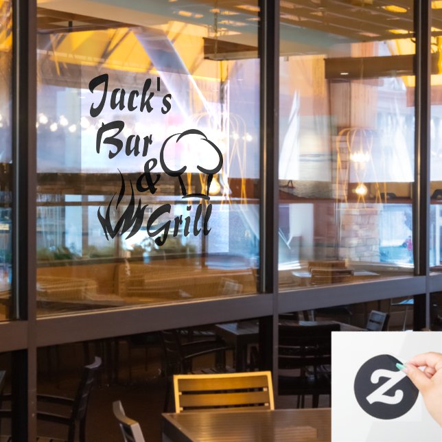 Bar & Grill Custom Business (Restaurant Window)
