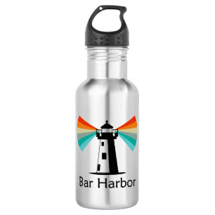 Bar Harbor Maine Lighthouse Rainbow 532 Ml Water Bottle