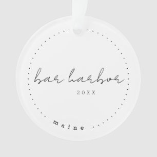 Bar Harbor Maine ME Travel United States Simple Ornament