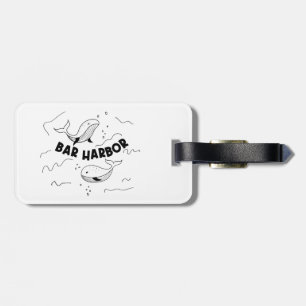 Bar Harbor Maine Whales Luggage Tag