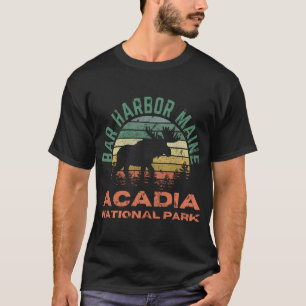 Bar Harbour Acadia National Park Maine Moose Hikin T-Shirt