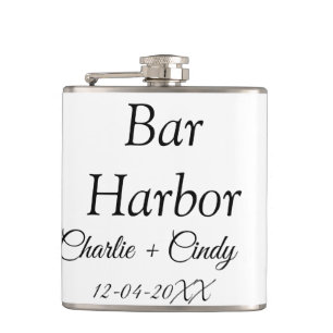Bar Harbour bachelorette party bridesmaid wedding Hip Flask