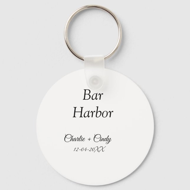 Bar Harbour bachelorette party bridesmaid wedding  Key Ring (Front)