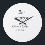 Bar Harbour bachelorette party bridesmaid wedding  Large Clock<br><div class="desc">Design</div>