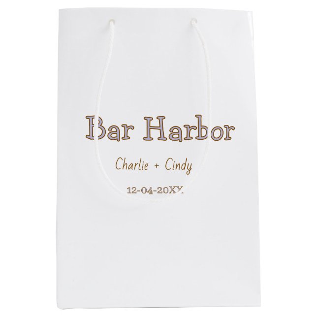 Bar Harbour bachelorette party bridesmaid wedding  Medium Gift Bag (Front)