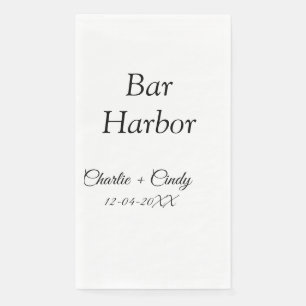 Bar Harbour bachelorette party bridesmaid wedding Napkin