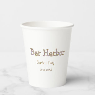 Bar Harbour bachelorette party bridesmaid wedding Paper Cups