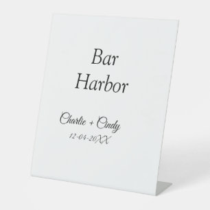 Bar Harbour bachelorette party bridesmaid wedding  Pedestal Sign